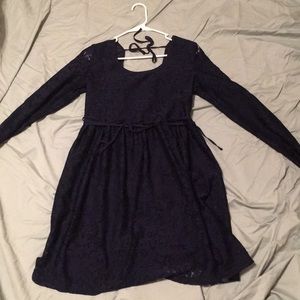 Dark blue long sleeve dress